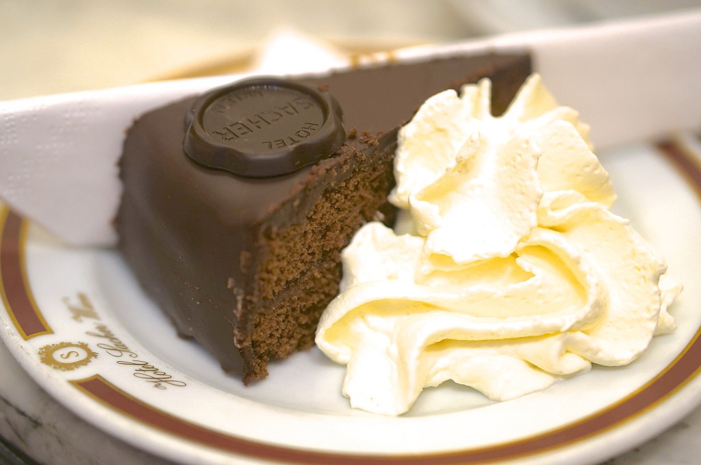 Cafe Sacher sacher torte cake cream