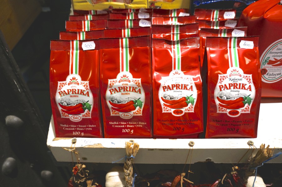 Traditional Hungarian Souvenirs at Budapest's Central Market Hall