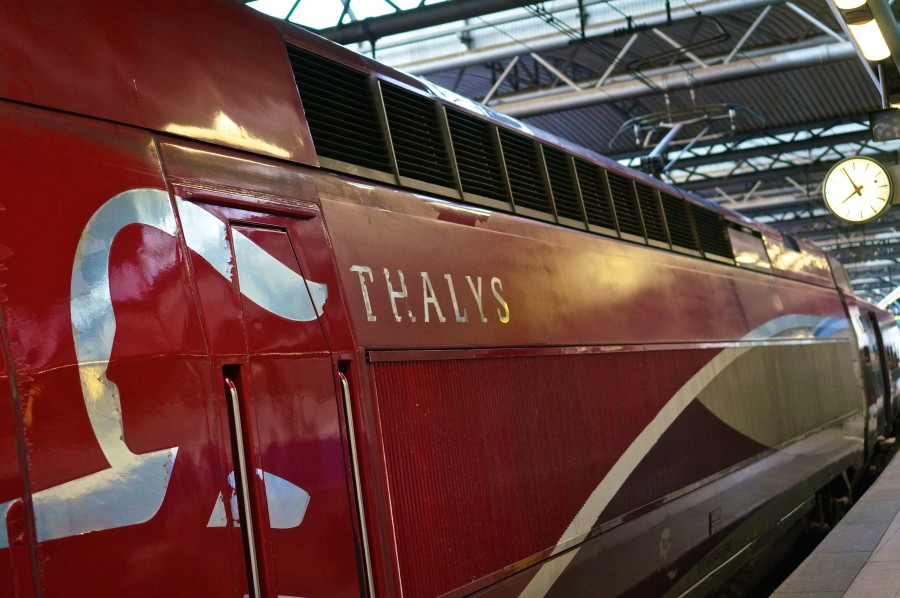 red thalys train station brussels midi