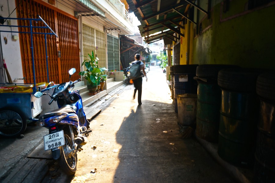 Chinatown bangkok old alley ancient