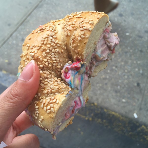 birthday cake bagel
