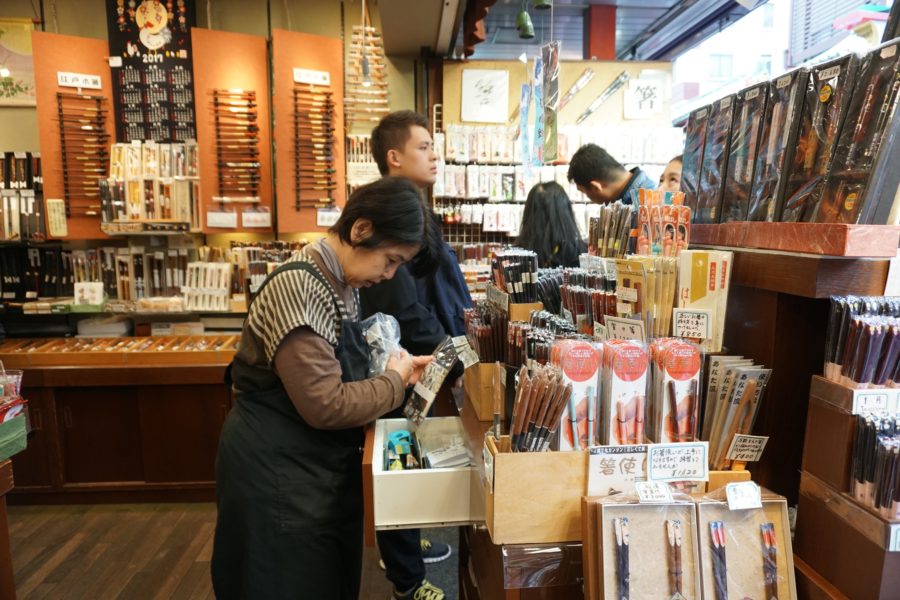 Japanese chopsticks for sale asakusa market tokyo