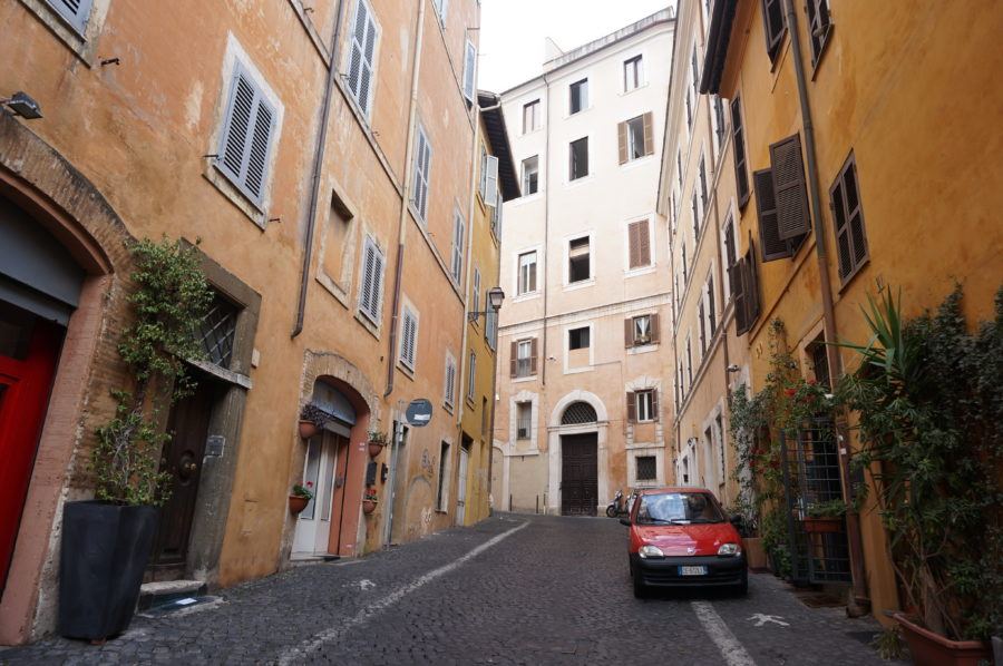 monti street rome shopping cobblestone