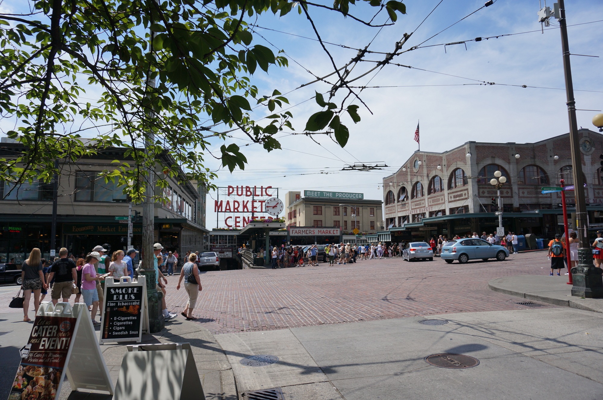 Pike place market sign entrance seattle