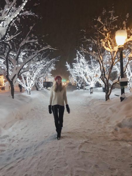 Aspen village after a heavy snowfall.