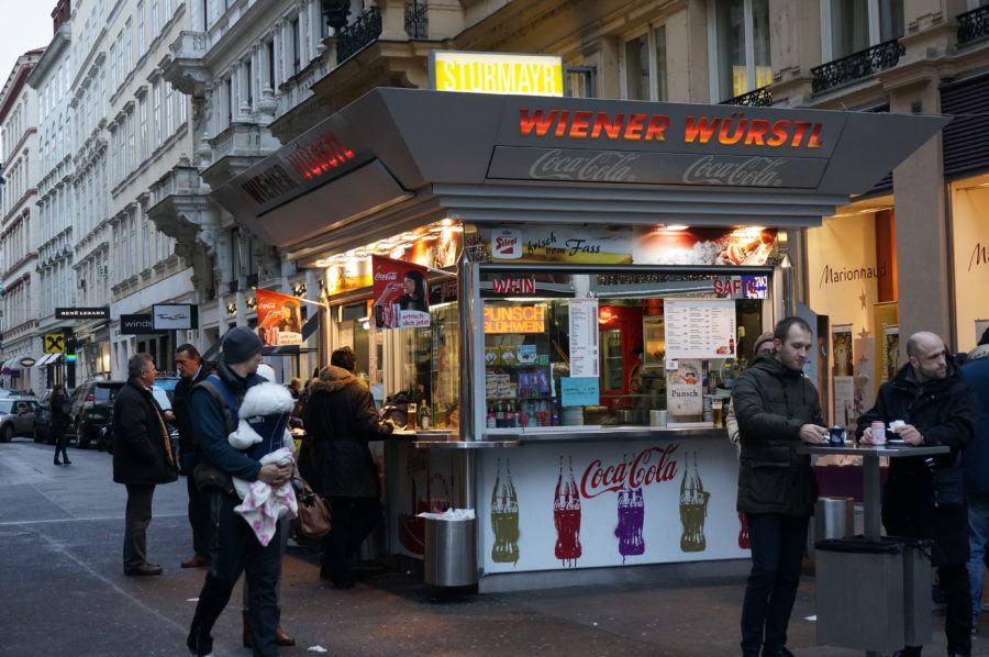 Vienna weiner wurst stand stall